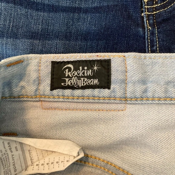 Big John x Rockin Jelly Bean Jeans Womens Sz 30 Japan Blue Cotton Ripped‎ - Picture 9 of 14